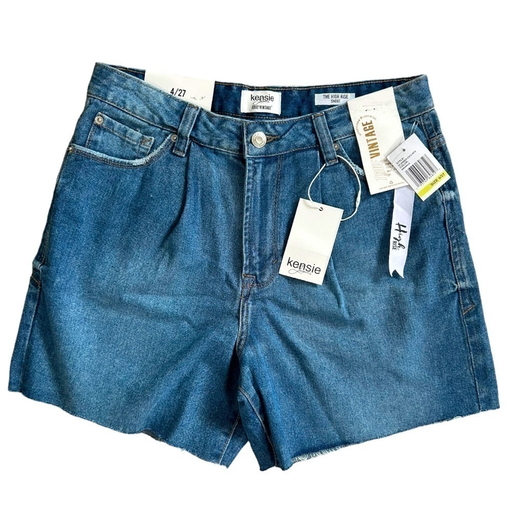 Kensie Jeans The High Rise Short Womens Size 4 Vintage Luxe New